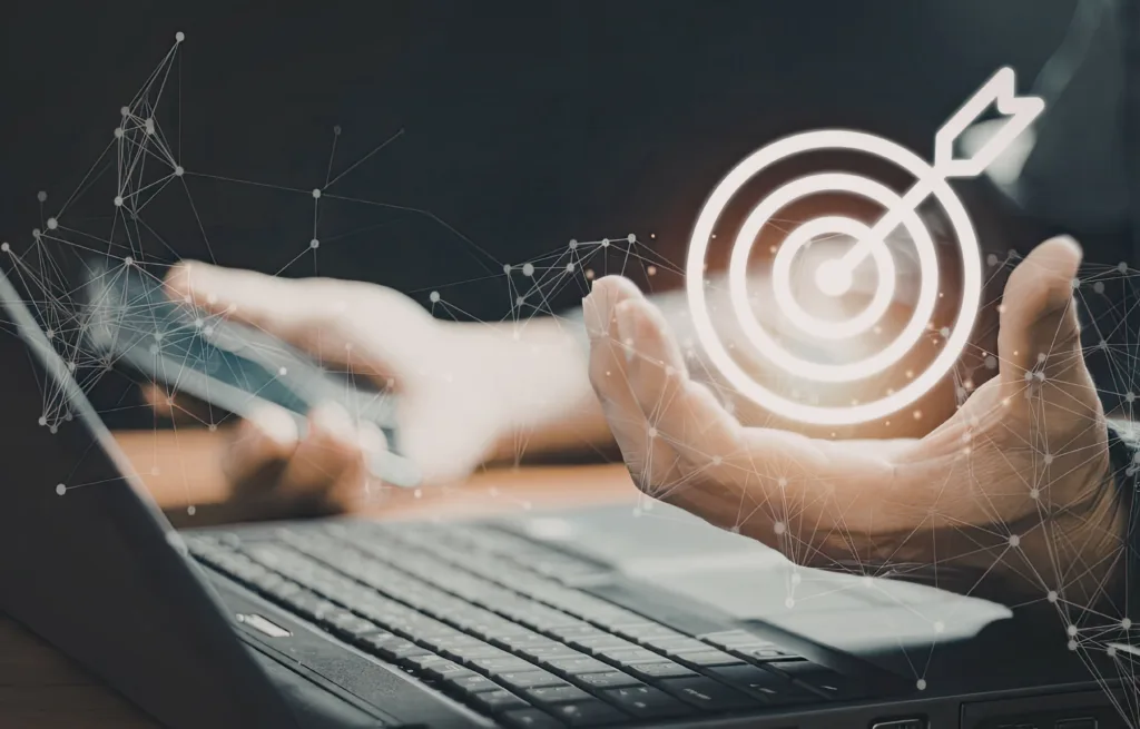 erreurs seo - referencement naturel - cible avec un ordinateur